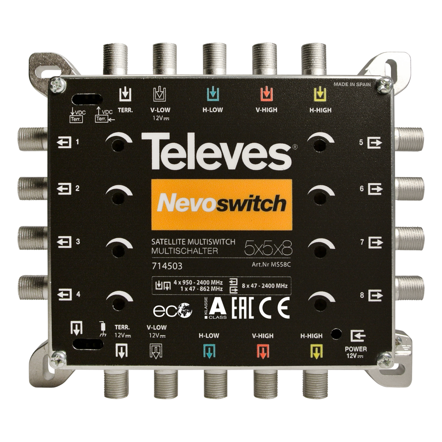 Televes MS58C NEVO-Multischalter 5 in 8 kaskadierbar